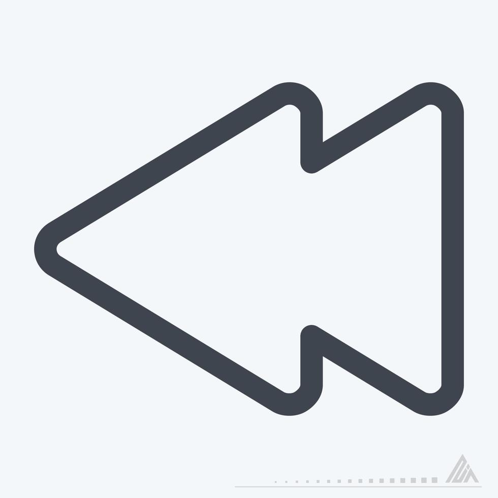 Icon Previous - Line Style vector