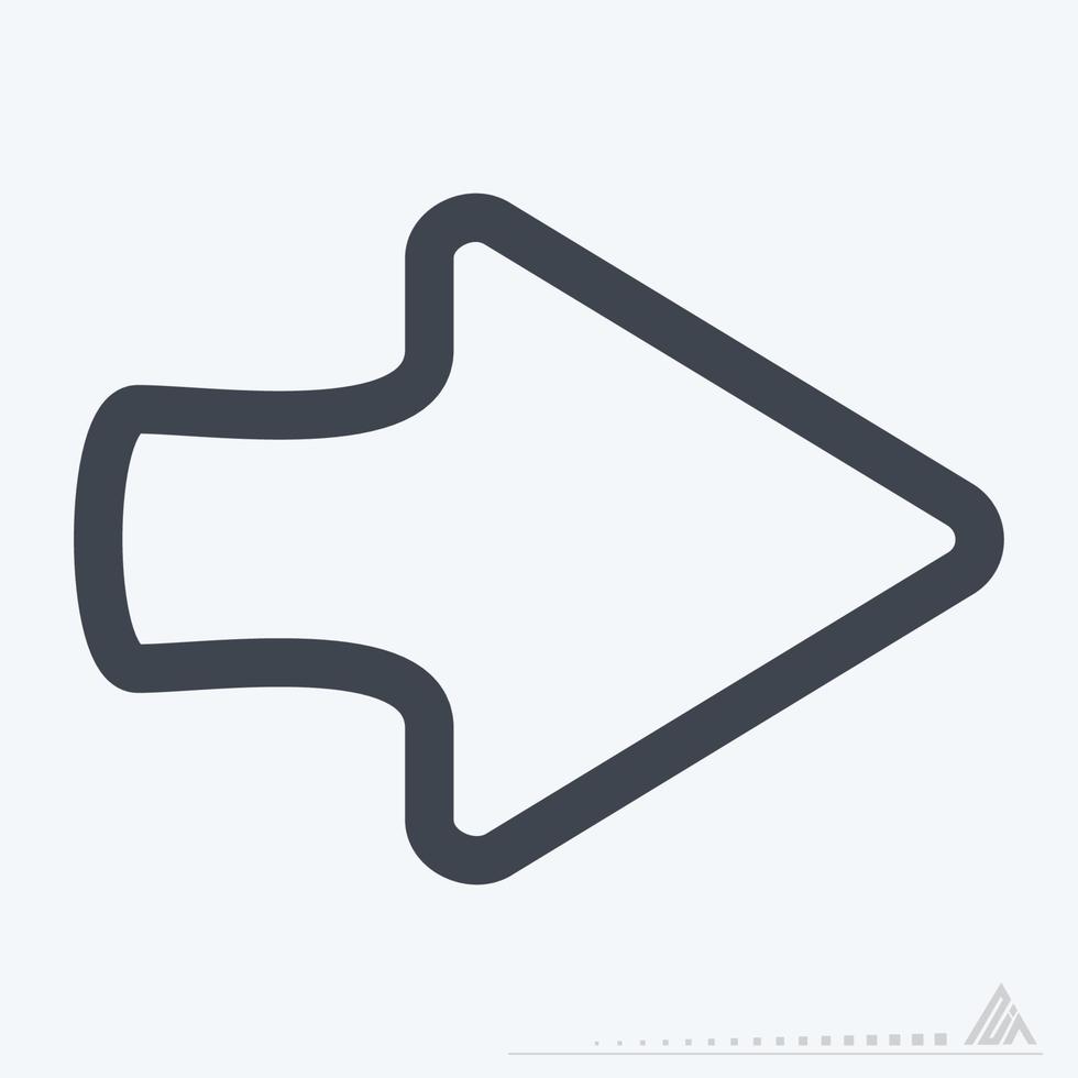 Icon Up Right 2 - Line Style vector