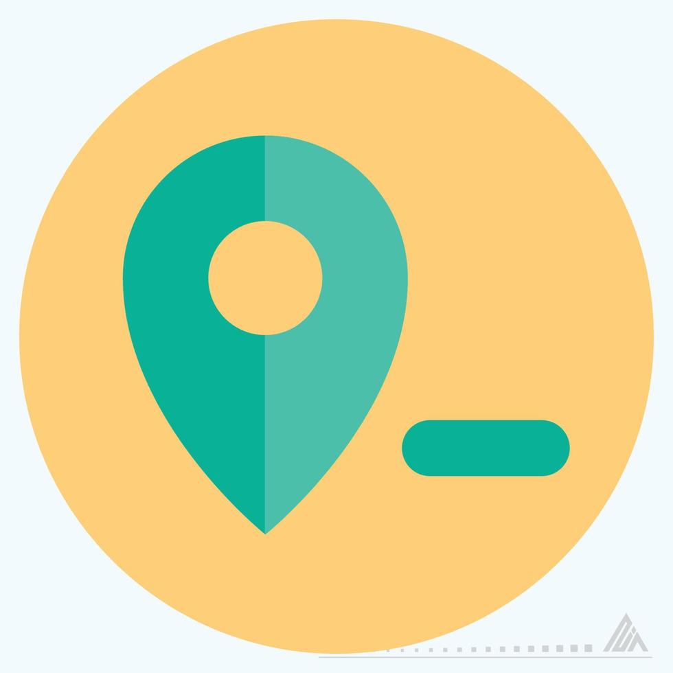 Icon Gps Remove - Flat Style vector