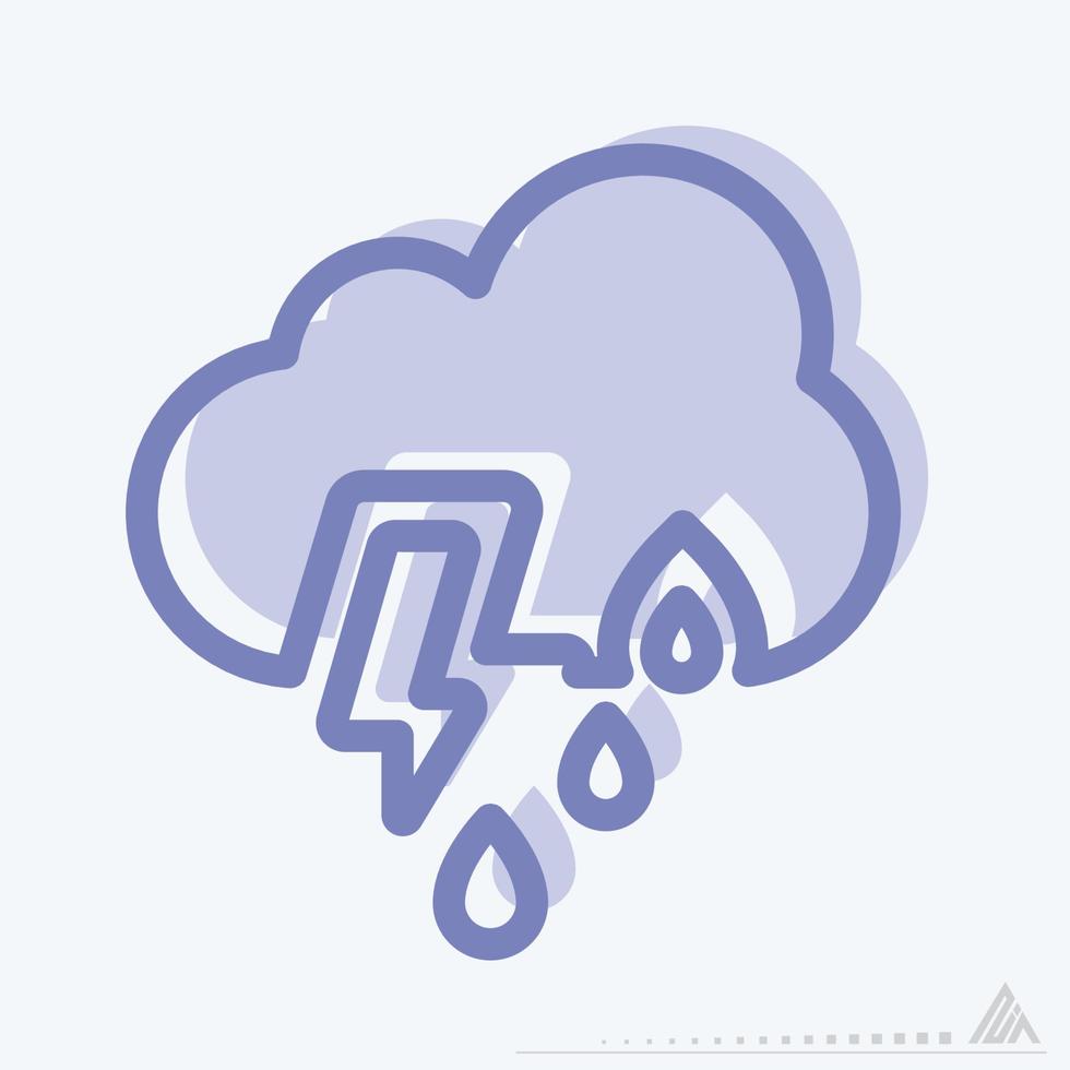 icono de tormenta - estilo de dos tonos vector