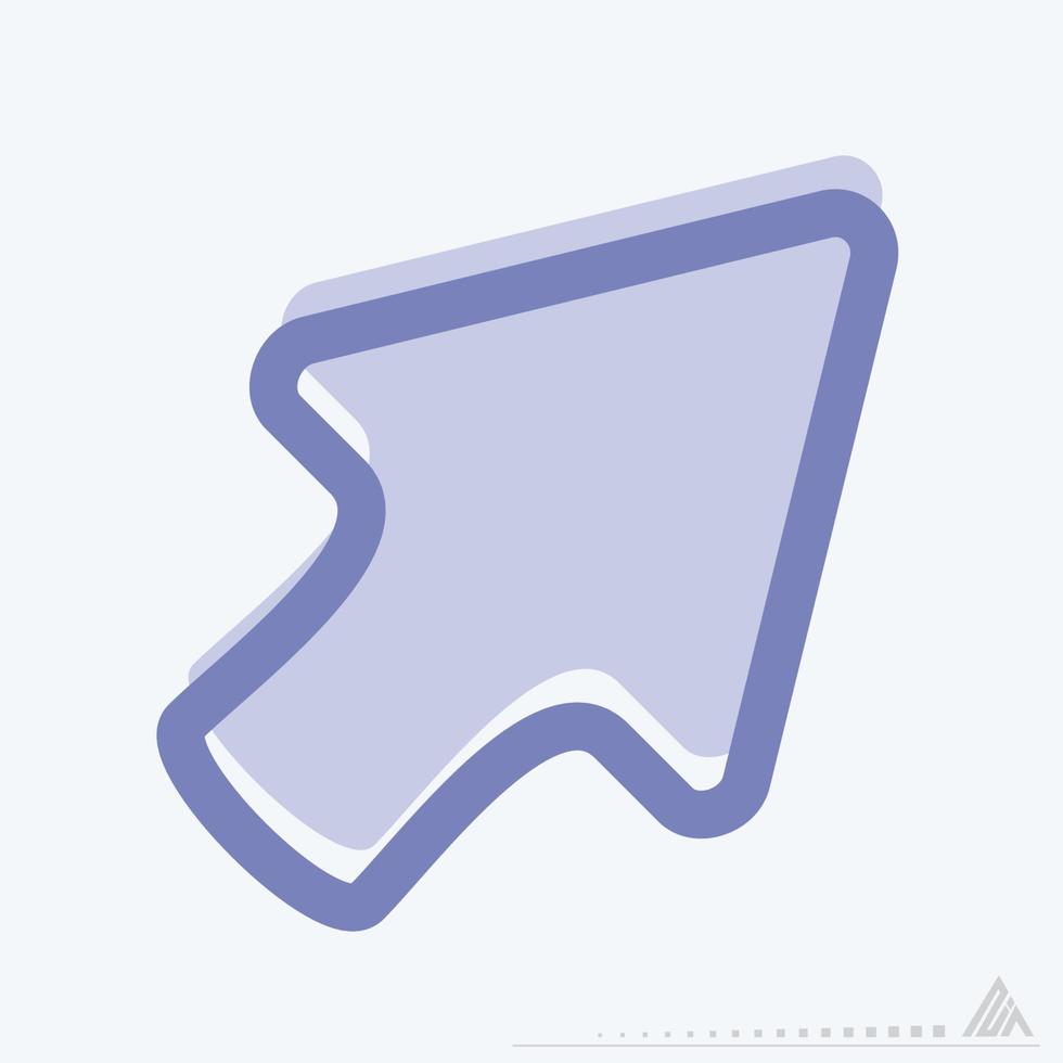 Icon Up Right - Two Tone Style vector