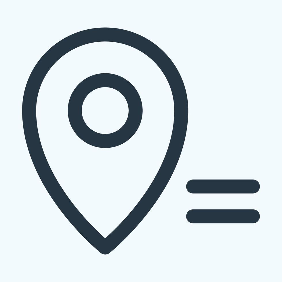 Icon Gps Remove - Line Cut Style vector