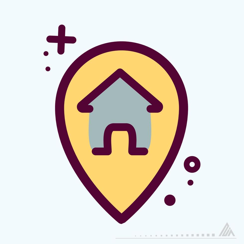 Icon Gps Home - MBE Syle vector