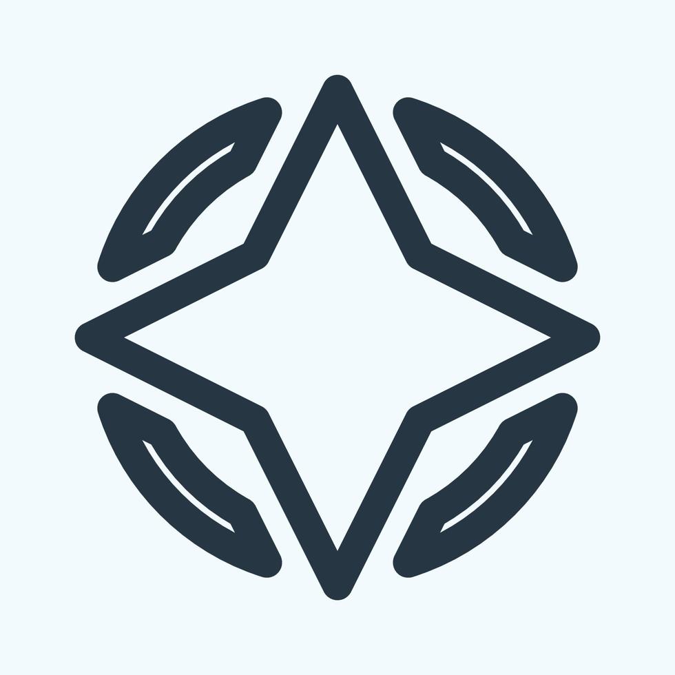 Icon Compass 2 - Line Style vector