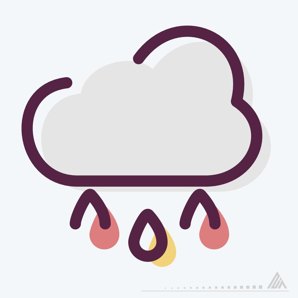 Icon Rain - MBE Syle vector