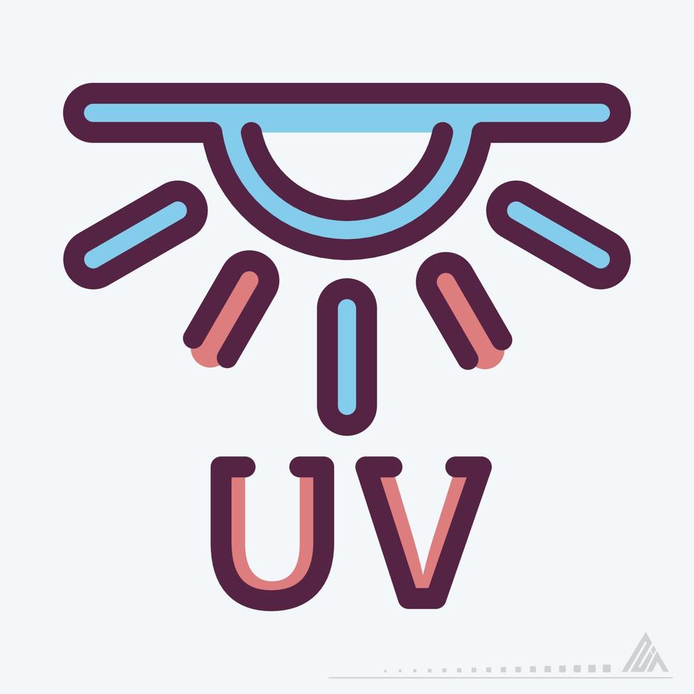 Icon Uv Rays - MBE Syle vector