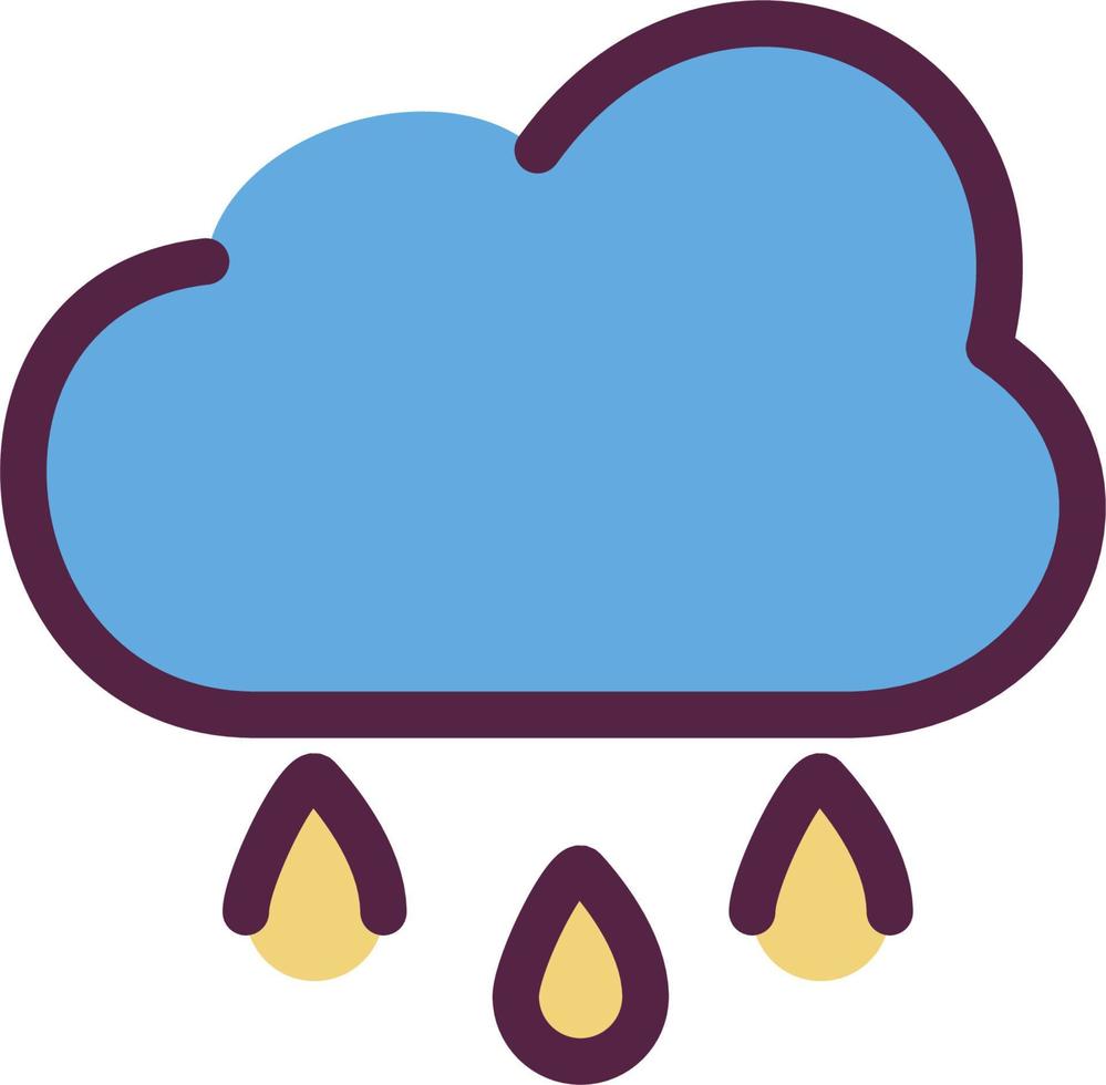 Icon Rain - Line Cut Style.eps vector