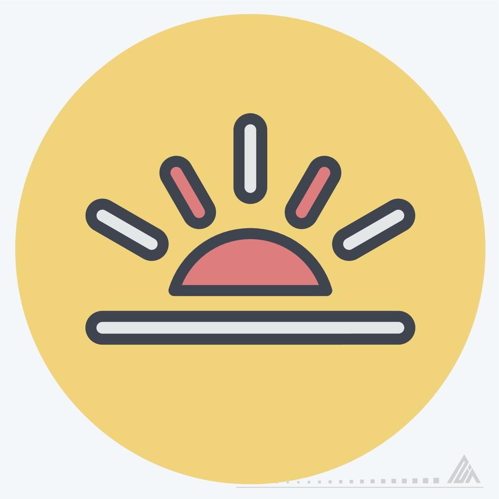 Icon Sunset - Color Mate Style vector