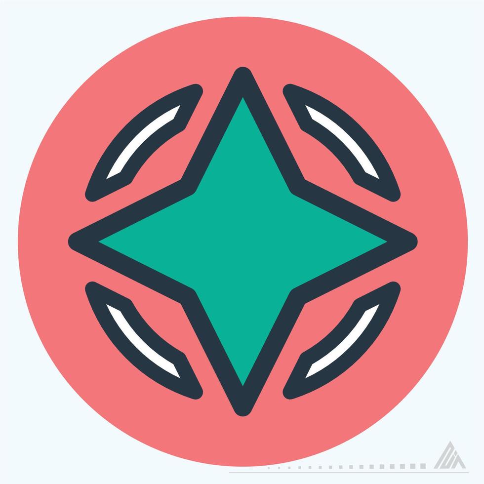 Icon Compass 2 - Color Mate Style vector