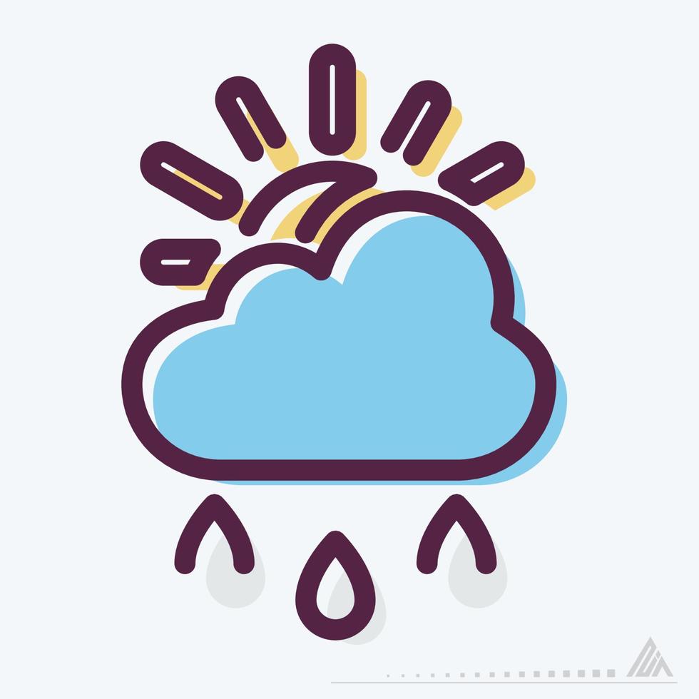 Icon Rainy Day - MBE Syle vector