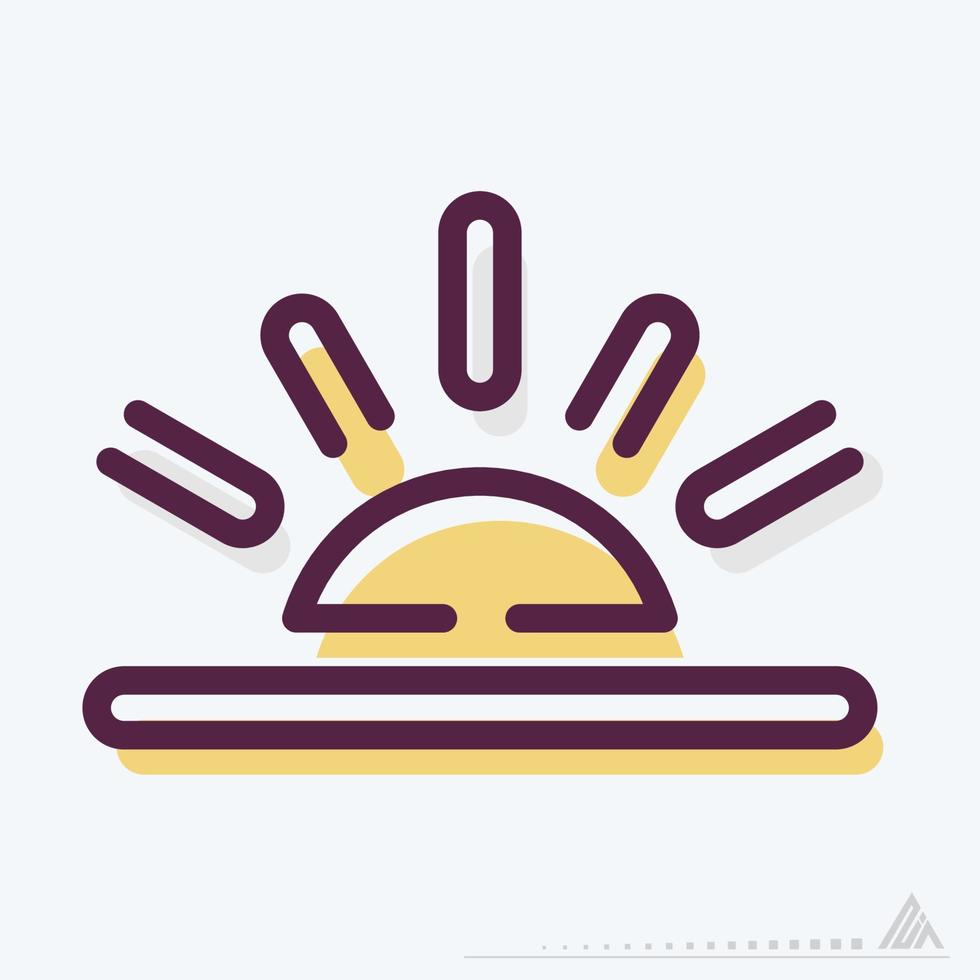 Icon Sunset - MBE Syle vector