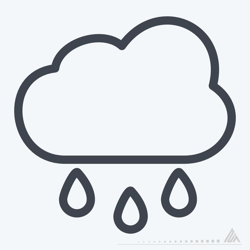 Icon Rain - Color Mate Style vector
