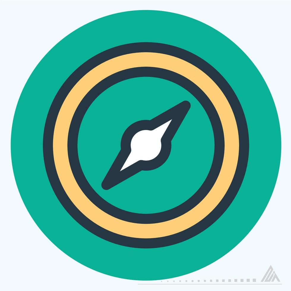 Icon Compass 3 - Color Mate Style vector