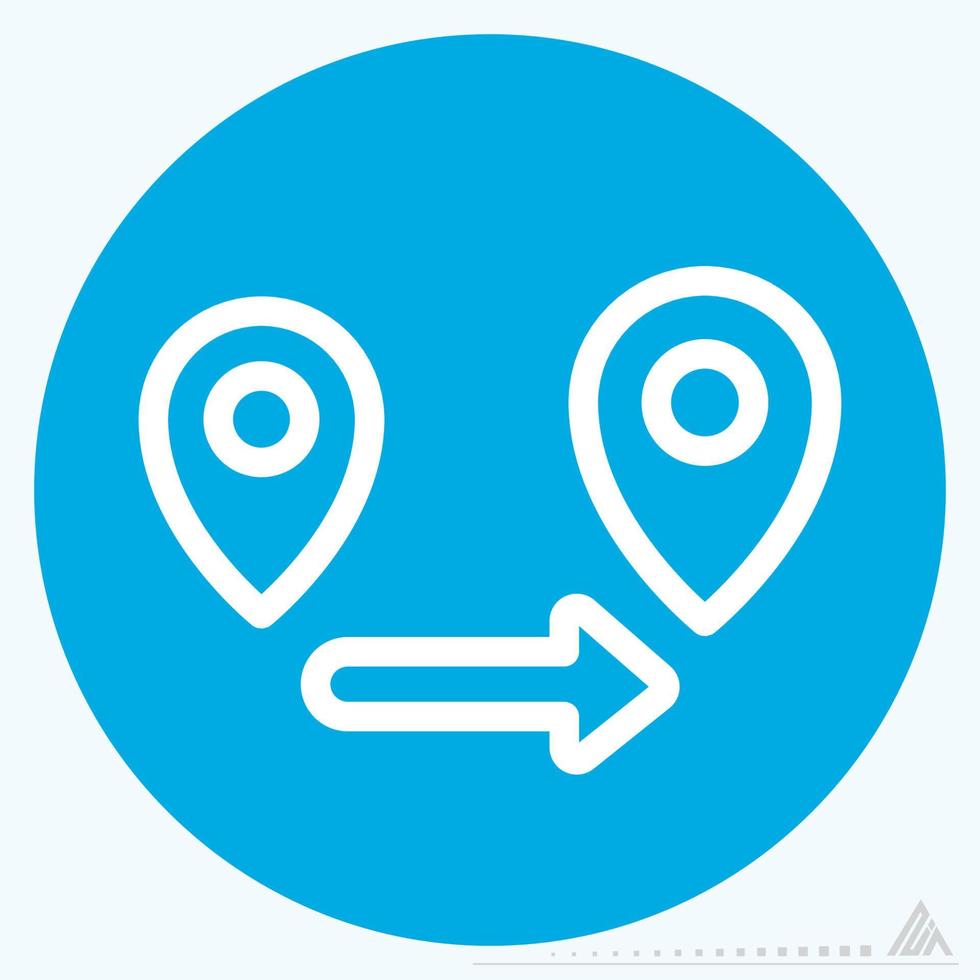 Icon Create Route - Blue Eyes Style vector