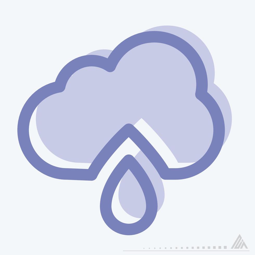 icon rain 2 - estilo de dos tonos vector