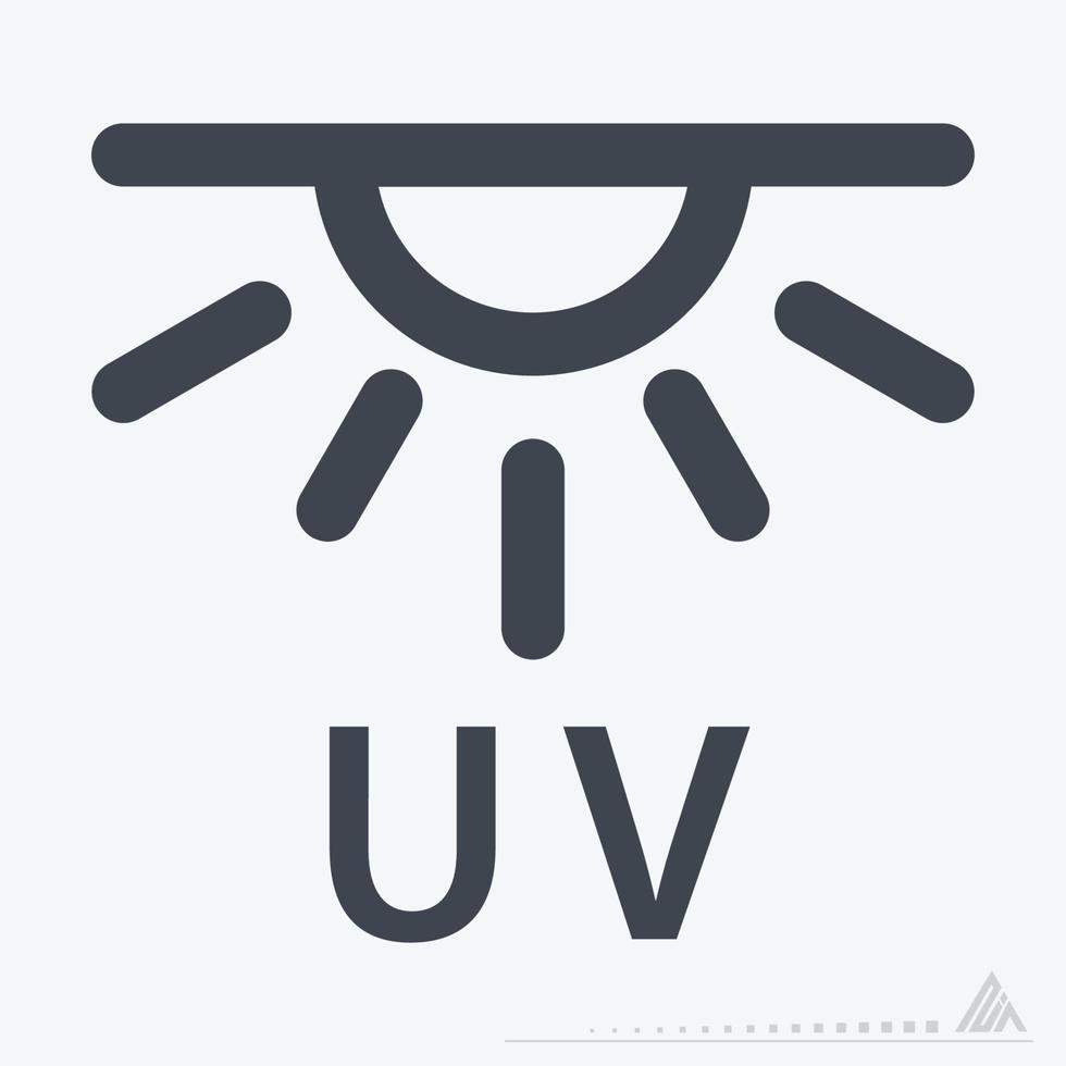 Icon Uv Rays - Glyph Style vector