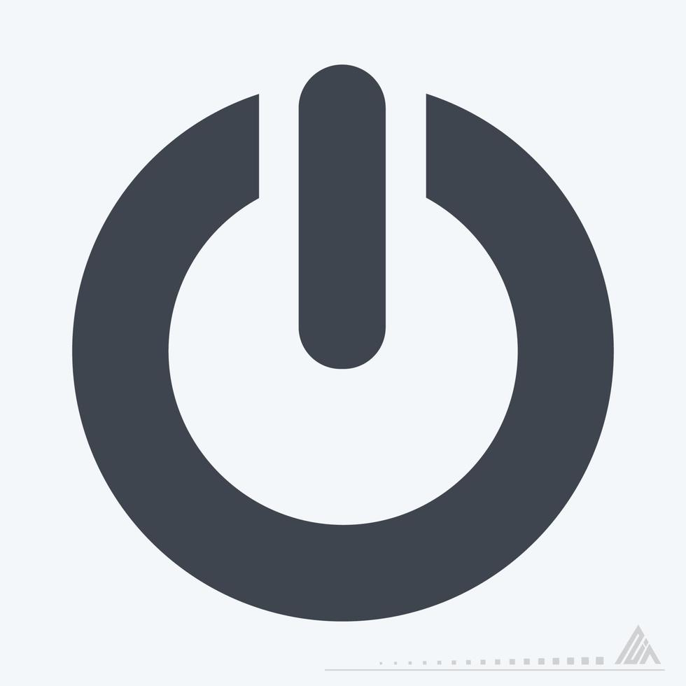 Icon Power - Glyph Style vector