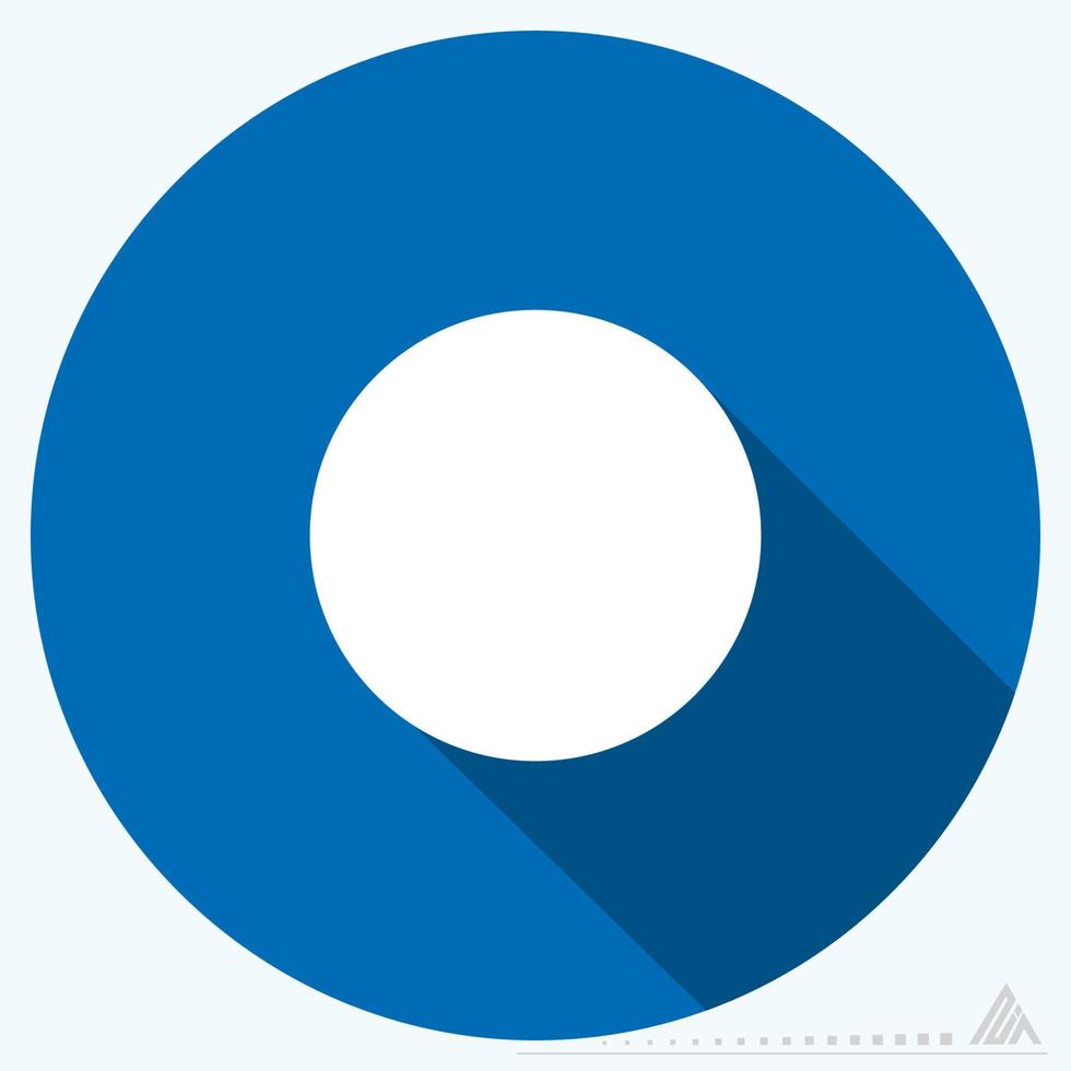 Icon Record - Long Shadow Style vector
