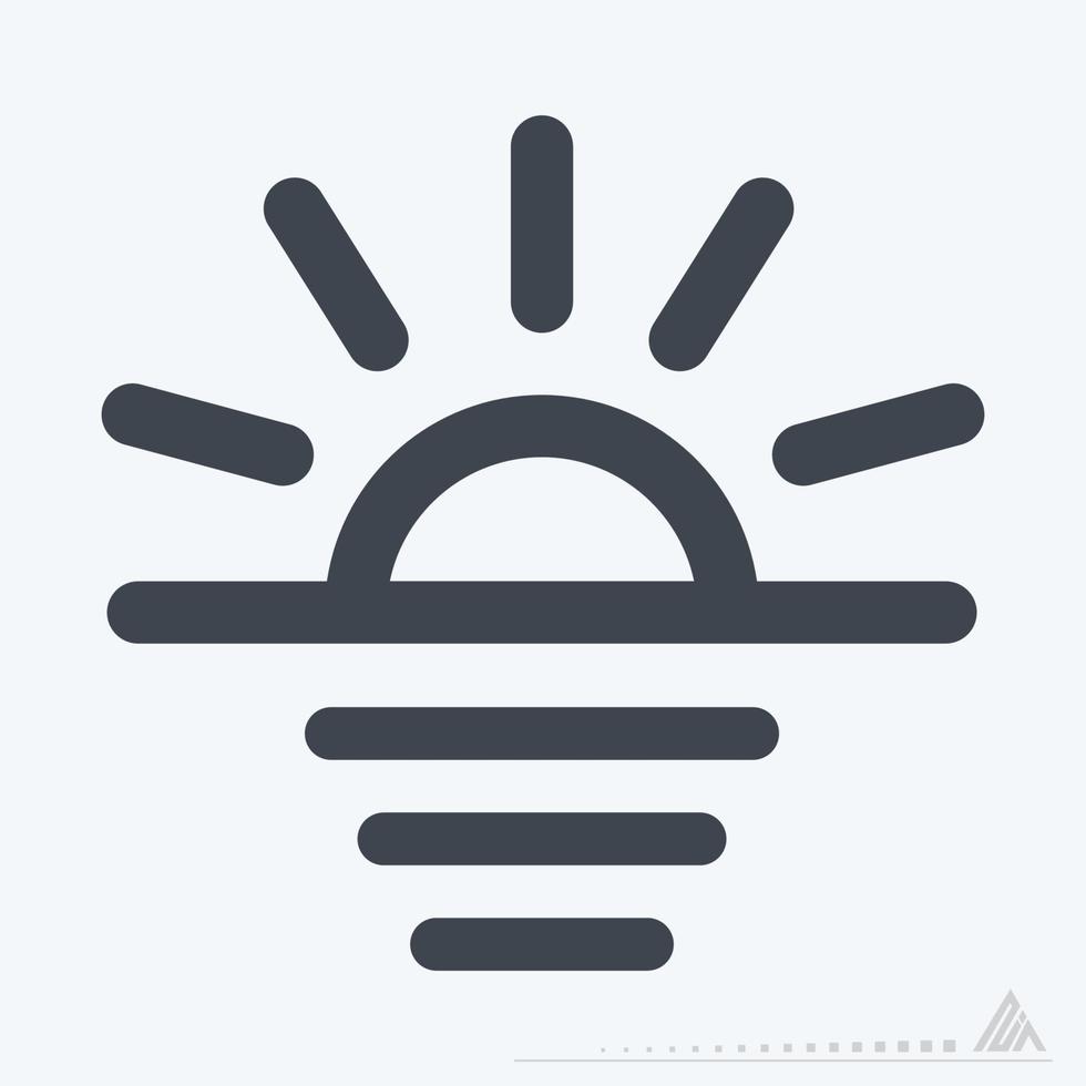 Icon Sunrise - Glyph Style vector