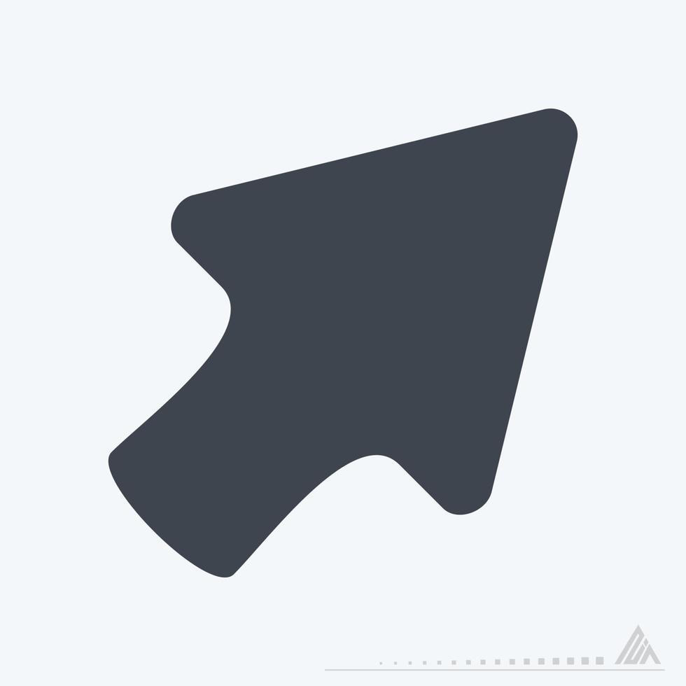 Icon Up Right - Glyph Style vector