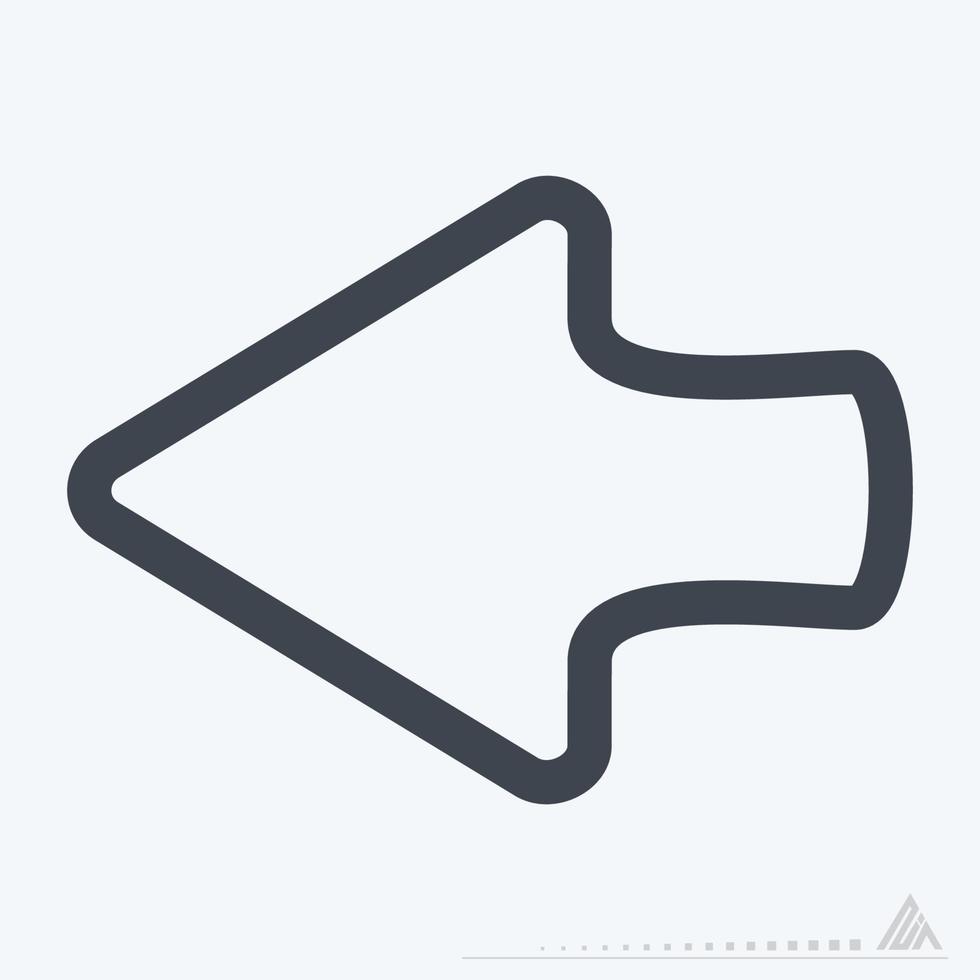 Icon Left 2 - Line Style vector