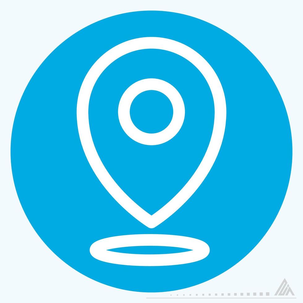 Icon Pin Point 2 - Blue Eyes Style vector