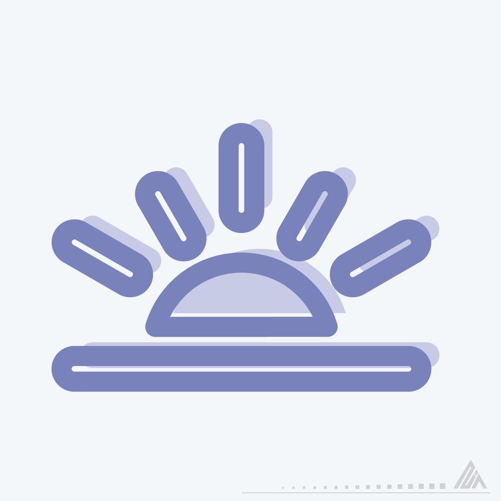 Icon Sunset - Two Tone Style vector