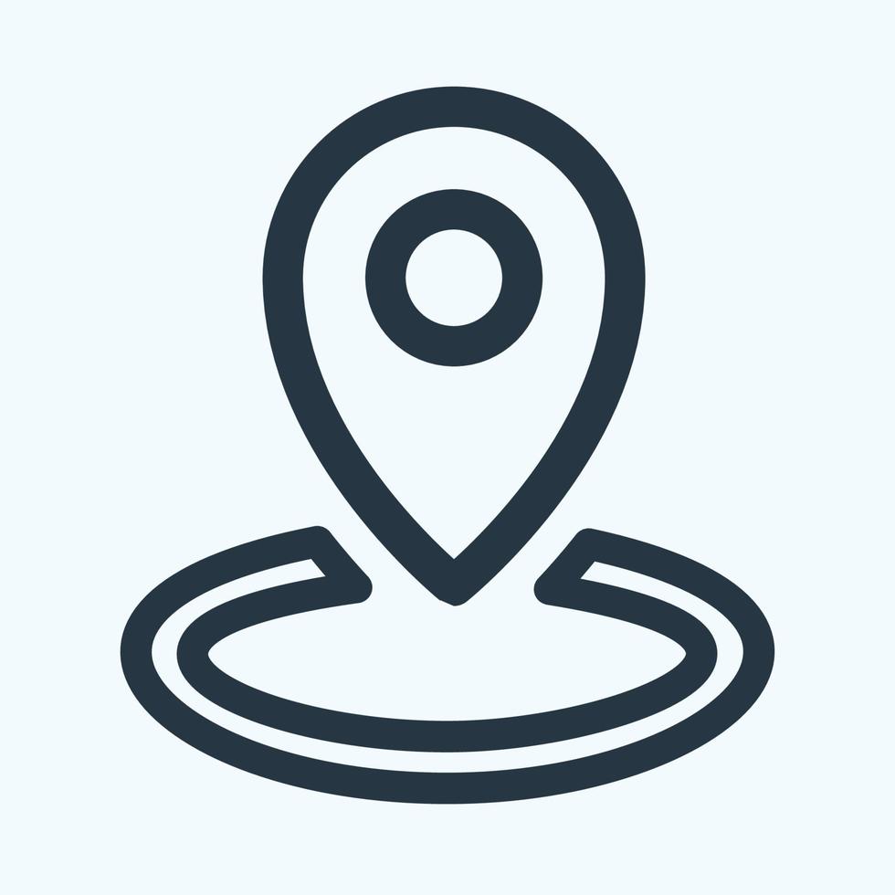 Icon Location - Line Style vector