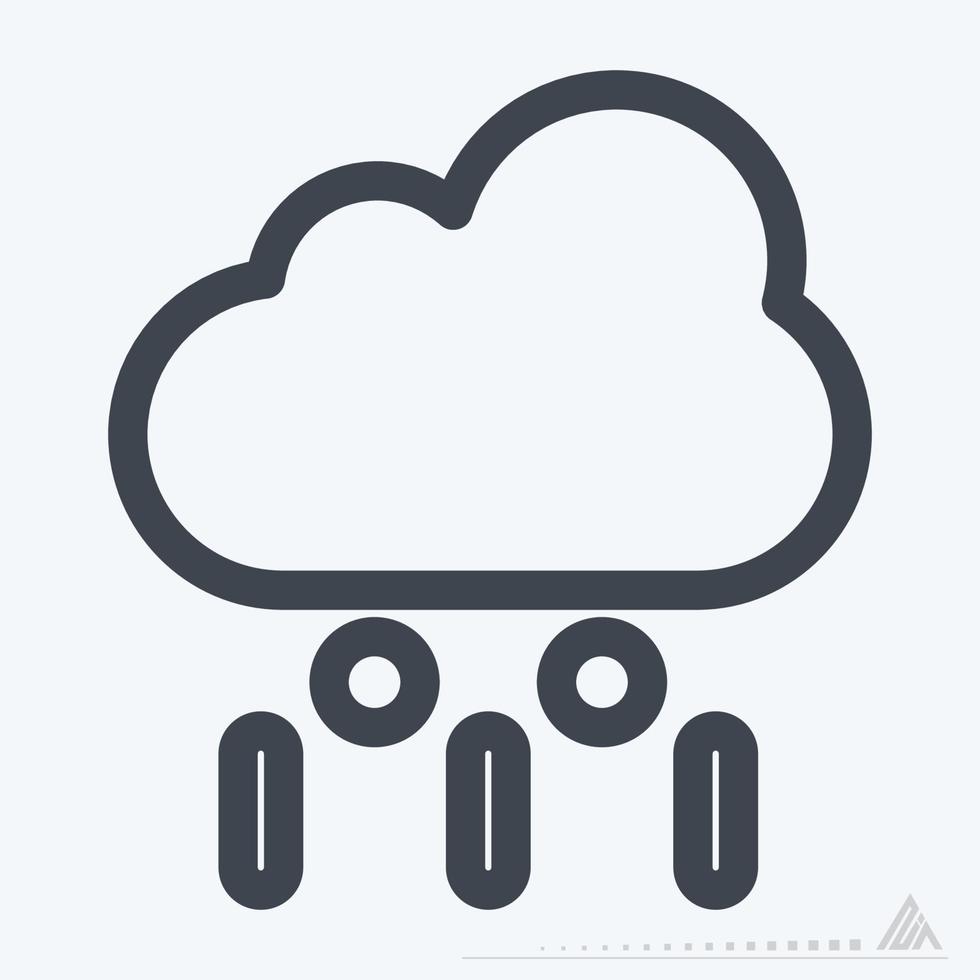 icono de lluvia - color mate estilo vector