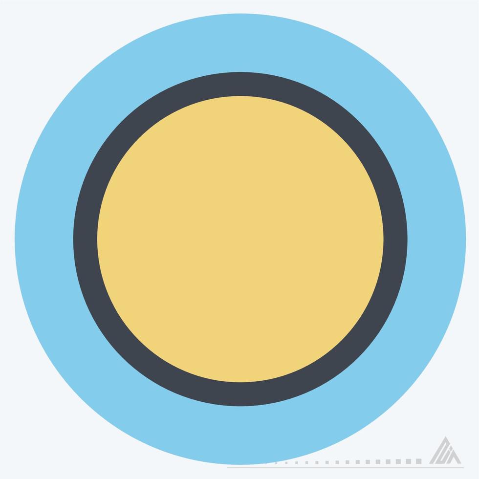 Icon Full Moon - Color Mate Style vector