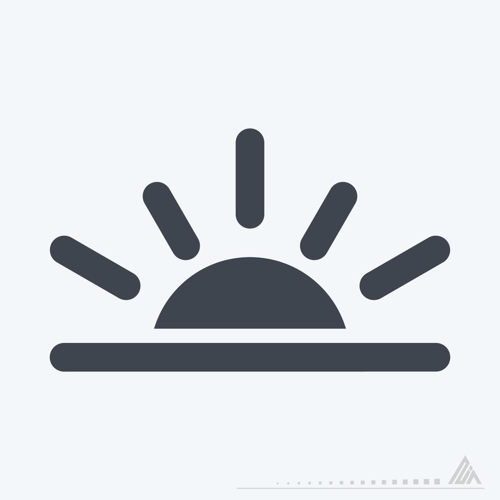 Icon Sunset - Glyph Style vector
