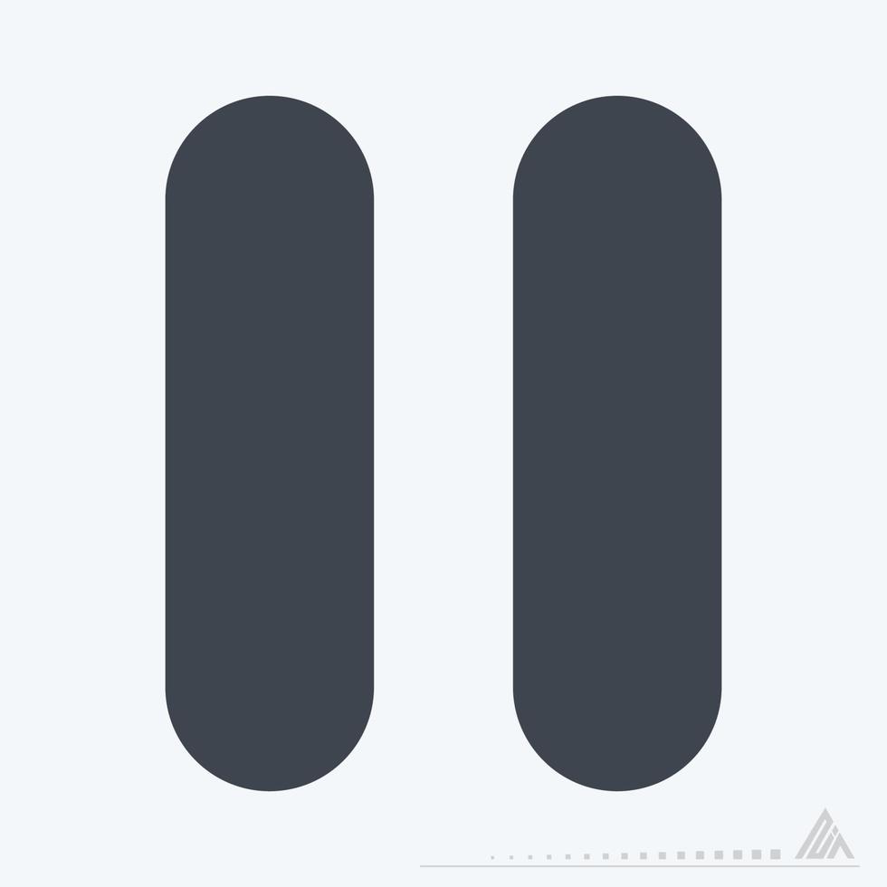 Icon Pause - Glyph Style vector