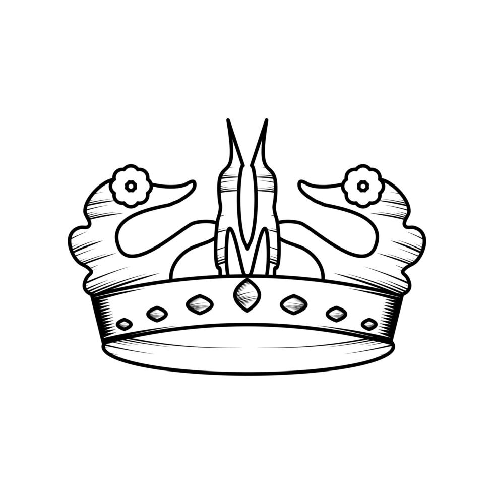 icono de la corona del monarca vector