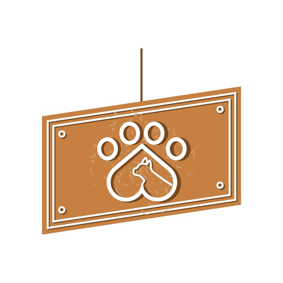 hanging sign pet vector