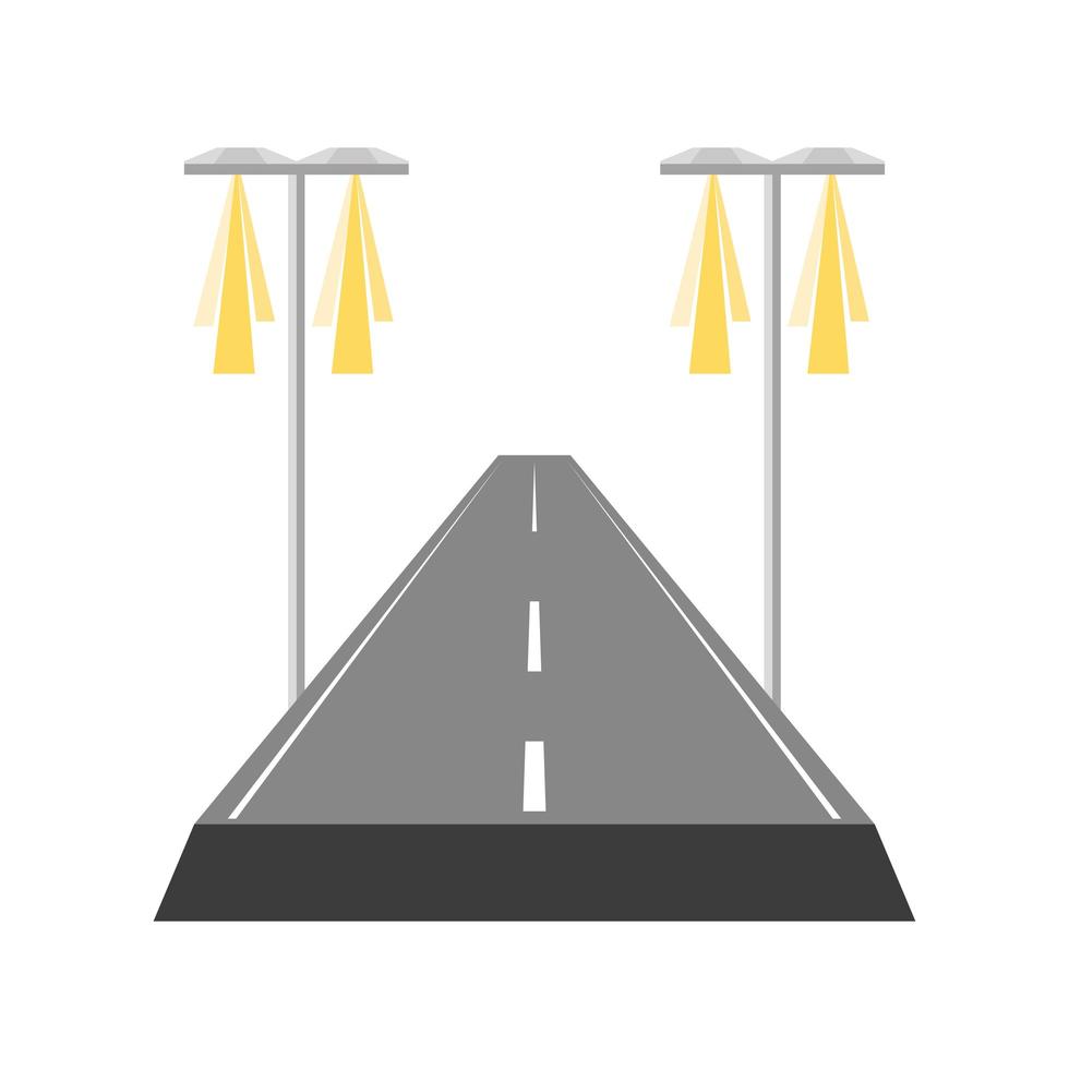 road lamp lights vector