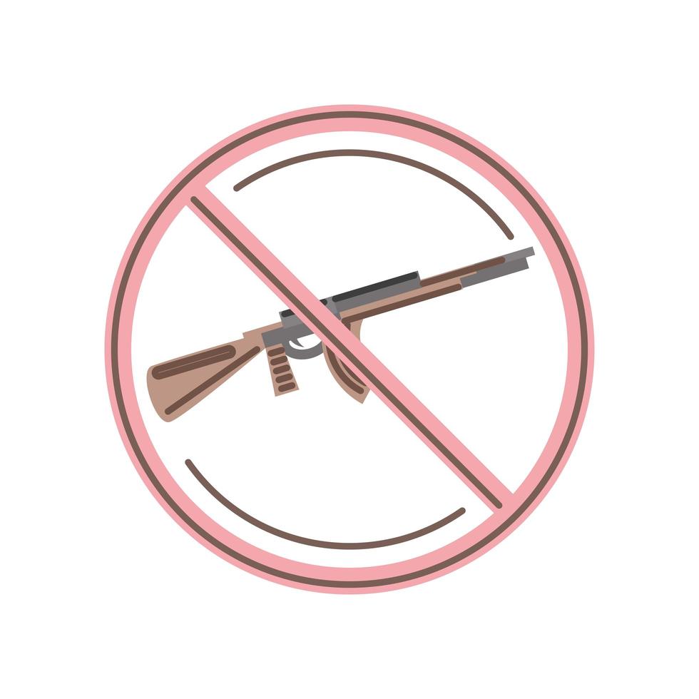 rifle in the prohibition sign vector