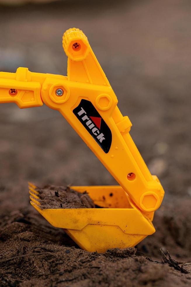 Cassilandia, Mato Grosso do Sul, Brazil, 2021 -toy excavator miniature photo