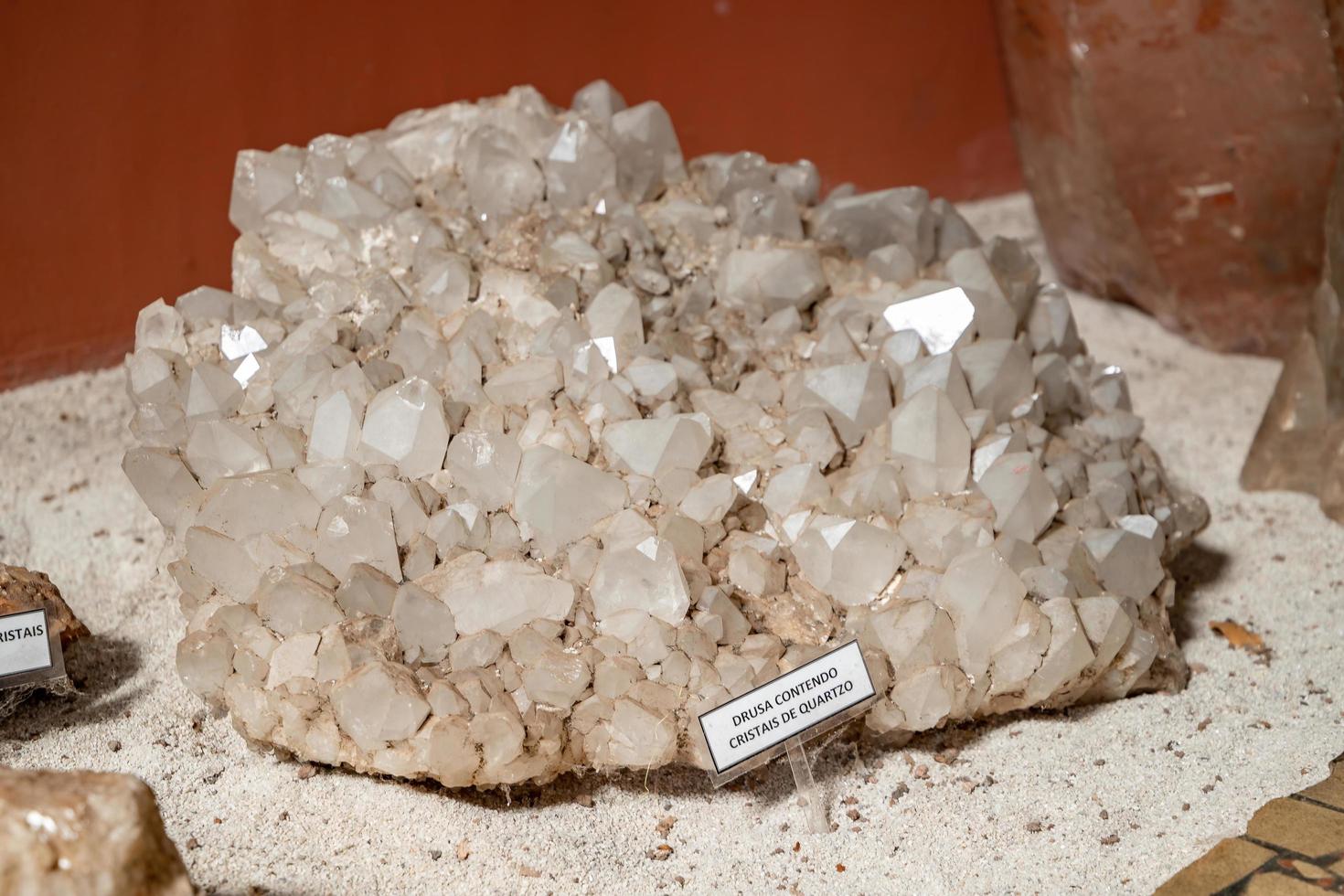 Goiania, Goias, Brazil, 2019 - Druze containing quartz crystals photo