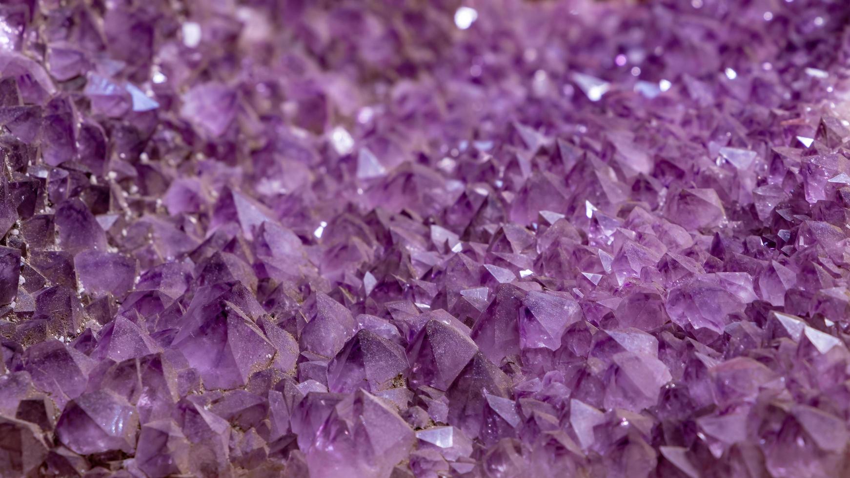 Goiania, Goias, Brazil, 2019 - Large block of purple crystals photo