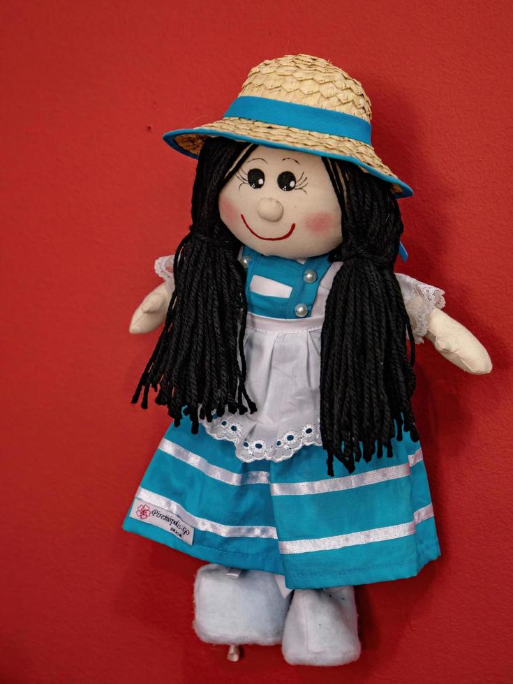 Goiania, Goias, Brazil, 2019 - rag doll with female clothes from festa junina photo