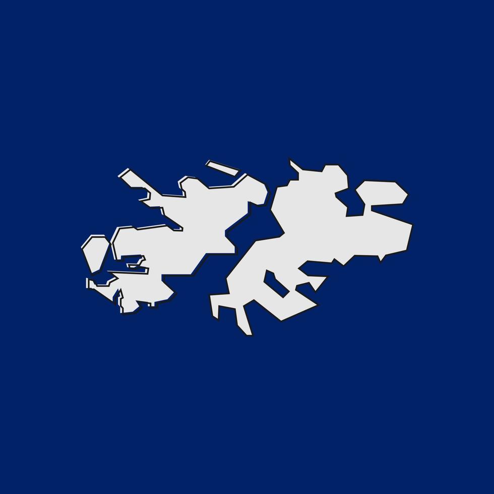 Falkland Islands map on blue background vector