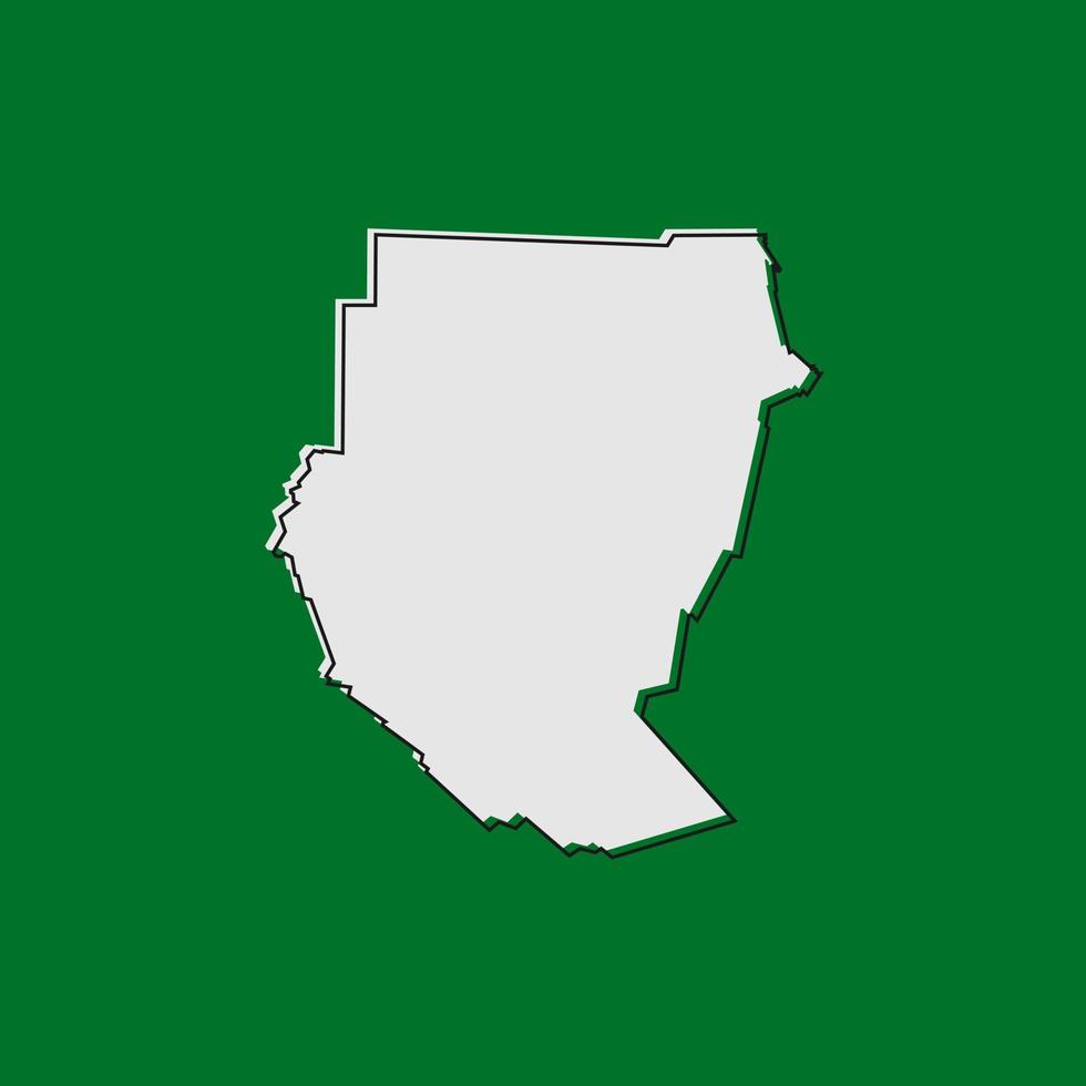 Vector Illustration of the Map of Sudan on green Background