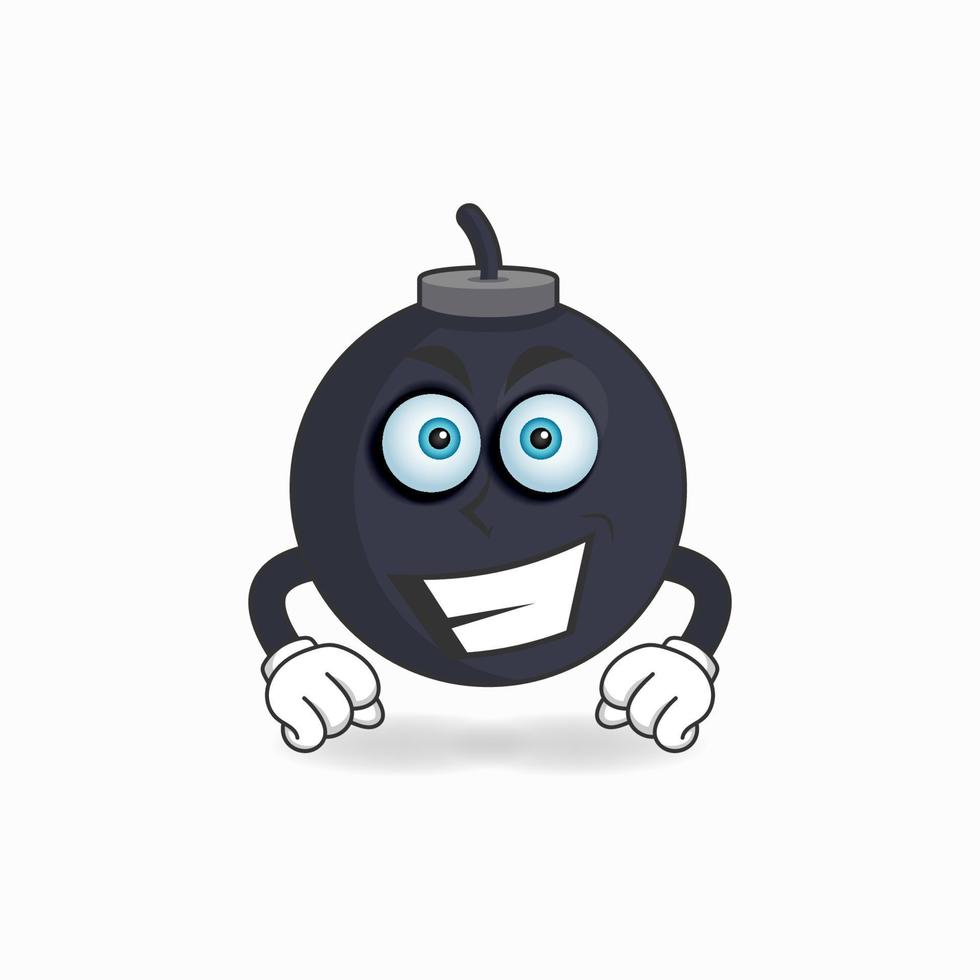 Boom mascot character with smile expression. vector illustration