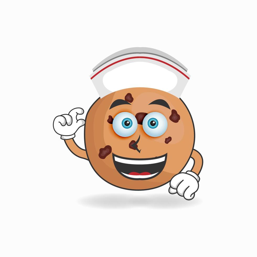 The Cookies mascot character becomes a nurse. vector illustration