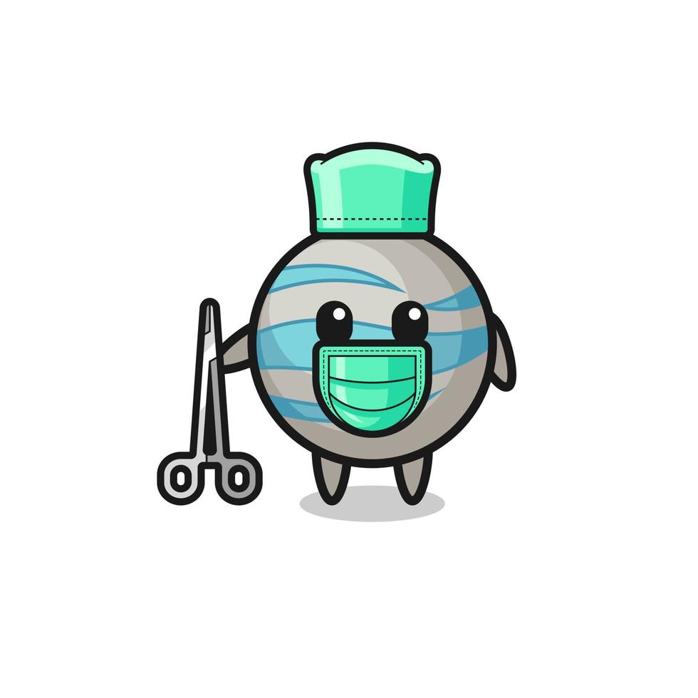 surgeon planet mascot character vector