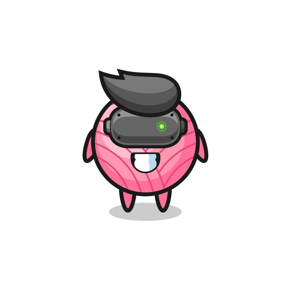 cute yarn ball using VR headset vector