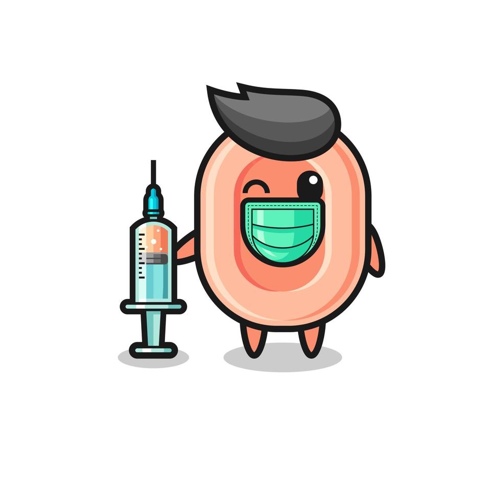 soap mascot as vaccinator vector