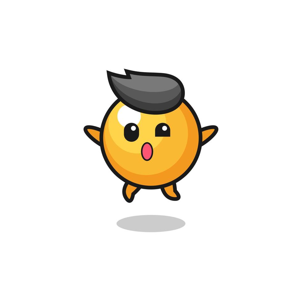 ping pong character is jumping gesture vector