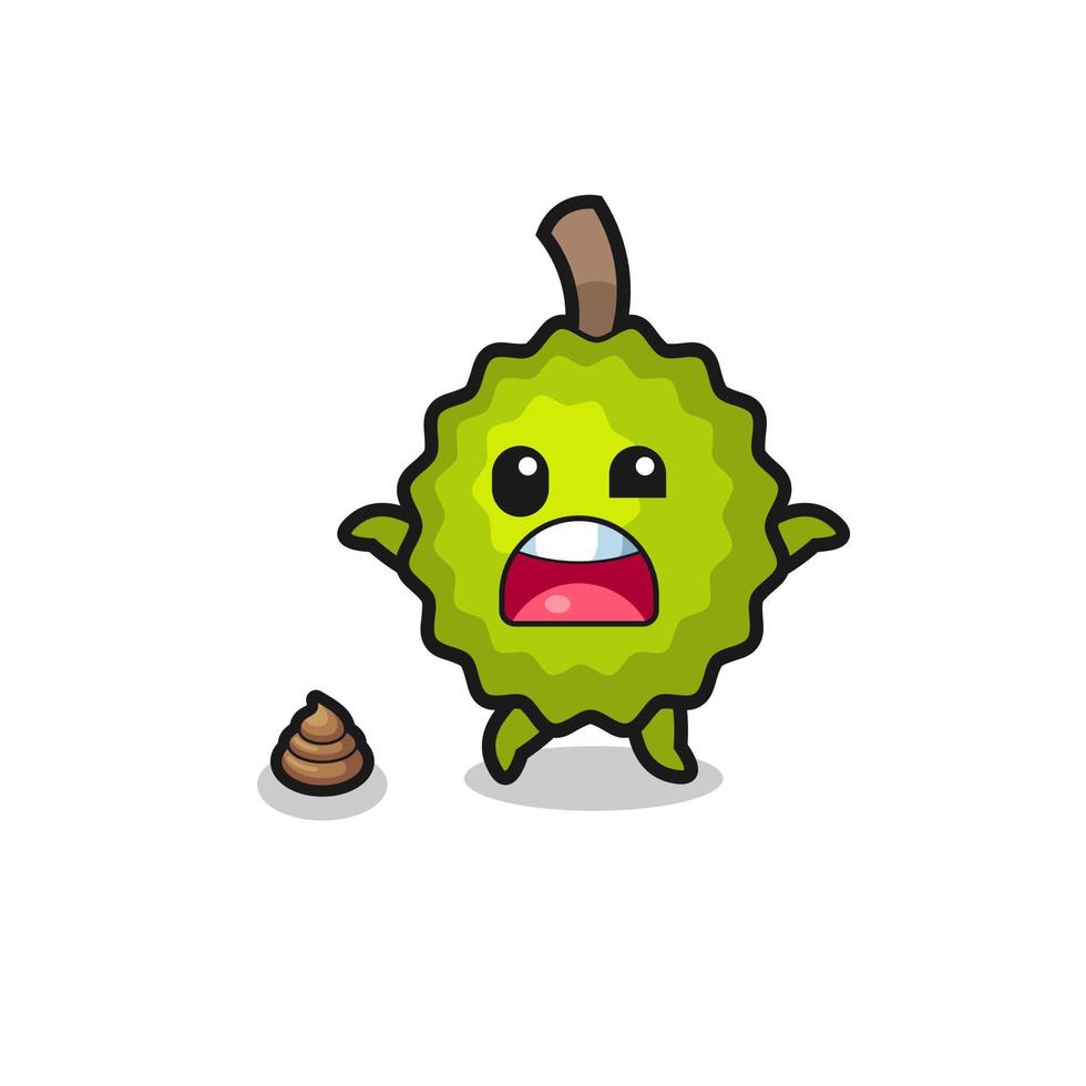 durian earth surprised to meet poop vector