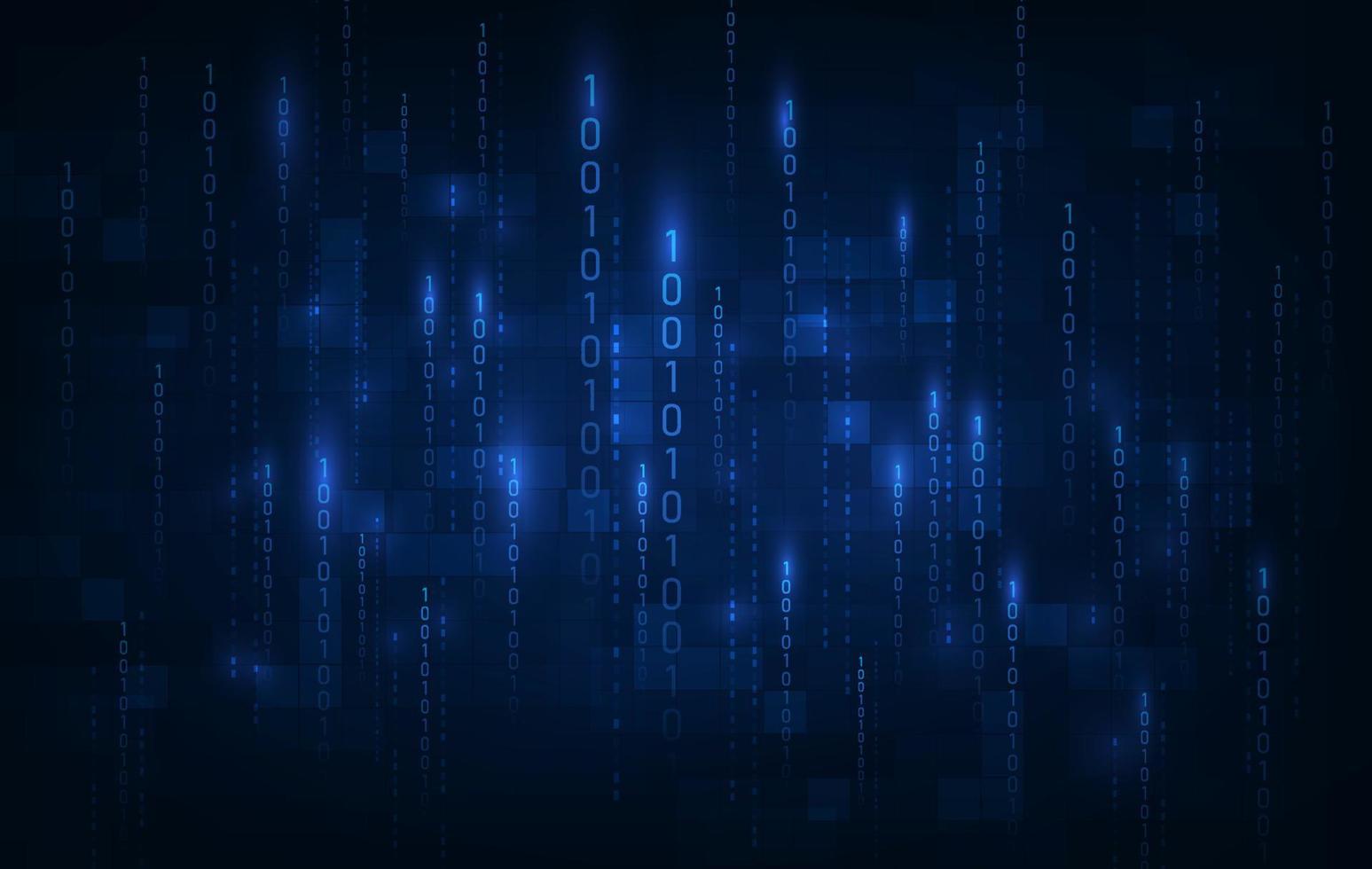 abstract digital binary data on computer screen. vector illustration